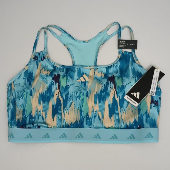adidas Tops - adidas Women's Powerreact Training Medium-Support Allover Print Bra XL A-C NWT